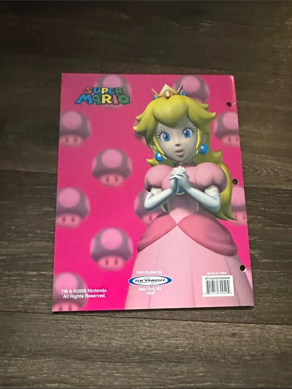 Princess Peach New Pink Super Mario 2008 Nintendo with calendar inside